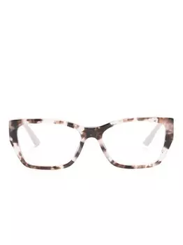 Prada Eyewear очки в стиле колор-блок, розовый