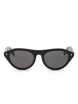 Prada Eyewear oval-frame солнцезащитные очки, черный