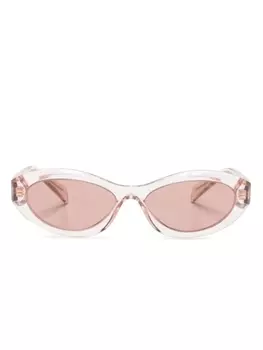 Prada Eyewear солнцезащитные очки 26ZS в овальной оправе, розовый