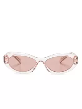 Prada Eyewear солнцезащитные очки 26ZS в овальной оправе, розовый