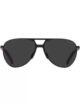 Prada Eyewear солнцезащитные очки-авиаторы Linea Rossa, серый