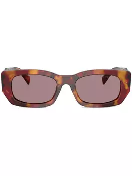 Prada Eyewear солнцезащитные очки черепаховой расцветки, коричневый
