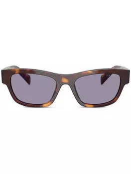 Prada Eyewear солнцезащитные очки черепаховой расцветки, коричневый