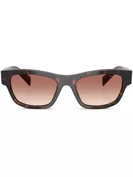 Prada Eyewear солнцезащитные очки черепаховой расцветки, коричневый