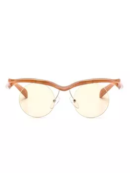 Prada Eyewear солнцезащитные очки Morph, коричневый