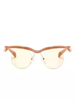 Prada Eyewear солнцезащитные очки Morph, коричневый