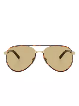 Prada Eyewear солнцезащитные очки-пилоты, коричневый