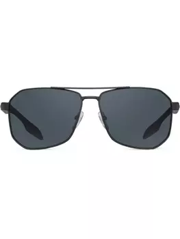 Prada Eyewear солнцезащитные очки-пилоты Linea Rossa, черный