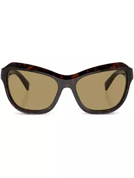 Prada Eyewear солнцезащитные очки-пилоты Prada PR A27S, коричневый