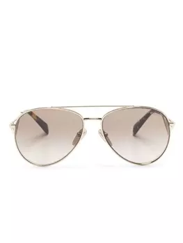 Prada Eyewear солнцезащитные очки-пилоты, золотистый