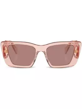 Prada Eyewear солнцезащитные очки Prada PR 08YS в массивной оправе, розовый