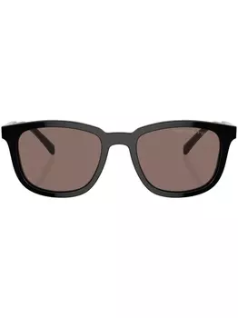 Prada Eyewear солнцезащитные очки Prada PR A21S в круглой оправе, черный