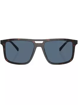 Prada Eyewear солнцезащитные очки Prada PR A22S в квадратной оправе, коричневый