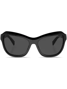 Prada Eyewear солнцезащитные очки Prada PR A27S в массивной оправе, черный