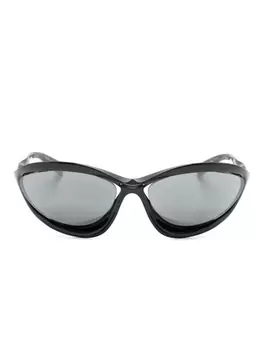 Prada Eyewear солнцезащитные очки Runway в геометричной оправе, черный