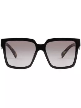 Prada Eyewear солнцезащитные очки с эффектом градиента, черный