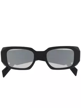 Prada Eyewear солнцезащитные очки с логотипом, черный