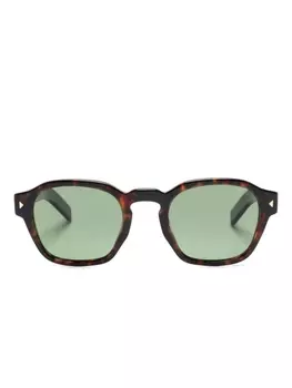 Prada Eyewear солнцезащитные очки с логотипом, коричневый