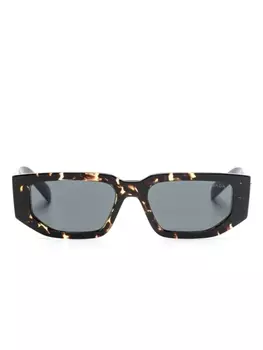 Prada Eyewear солнцезащитные очки с логотипом, коричневый