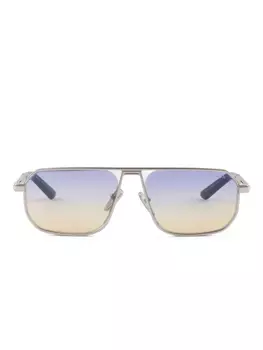 Prada Eyewear солнцезащитные очки с логотипом, серебряный