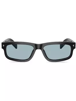 Prada Eyewear солнцезащитные очки с металлическим декором, черный