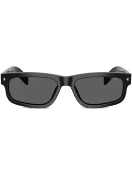 Prada Eyewear солнцезащитные очки с металлическим декором, черный