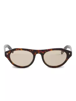 Prada Eyewear солнцезащитные очки с заклепками, коричневый