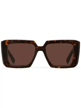 Prada Eyewear солнцезащитные очки Symbole, коричневый