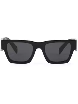 Prada Eyewear солнцезащитные очки Symbole в квадратной оправе, черный