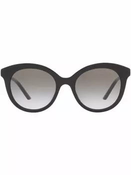Prada Eyewear солнцезащитные очки в круглой оправе, черный