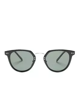 Prada Eyewear солнцезащитные очки в круглой оправе, черный