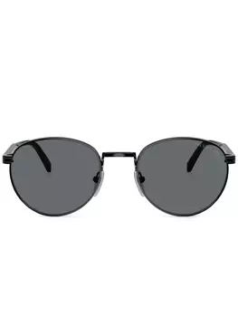 Prada Eyewear солнцезащитные очки в круглой оправе, черный