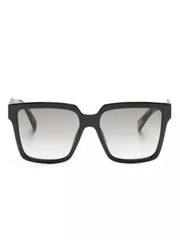Prada Eyewear солнцезащитные очки в квадратной оправе, черный