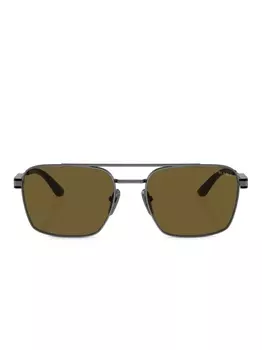 Prada Eyewear солнцезащитные очки в квадратной оправе, серый