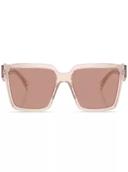 Prada Eyewear солнцезащитные очки в квадратной оправе, фиолетовый