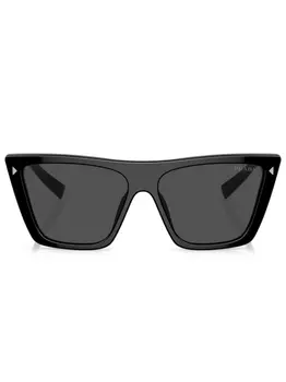 Prada Eyewear солнцезащитные очки в квадратной оправе, черный
