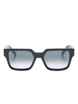 Prada Eyewear солнцезащитные очки в квадратной оправе с логотипом, черный
