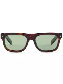 Prada Eyewear солнцезащитные очки в квадратной оправе, черный