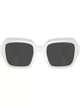 Prada Eyewear солнцезащитные очки в массивной оправе, белый
