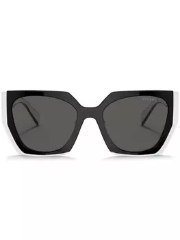 Prada Eyewear солнцезащитные очки в оправе 'бабочка', черный