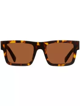 Prada Eyewear солнцезащитные очки в оправе черепаховой расцветки, коричневый