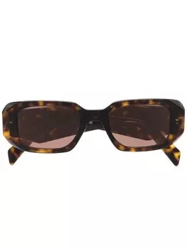 Prada Eyewear солнцезащитные очки в оправе черепаховой расцветки, коричневый