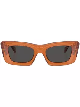 Prada Eyewear солнцезащитные очки в оправе 'кошачий глаз', оранжевый