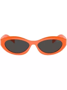 Prada Eyewear солнцезащитные очки в оправе 'кошачий глаз', оранжевый