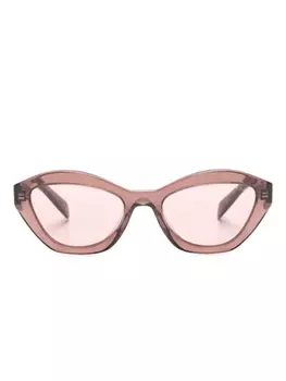 Prada Eyewear солнцезащитные очки в оправе 'кошачий глаз', коричневый