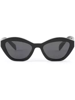Prada Eyewear солнцезащитные очки в оправе «кошачий глаз» с изогнутыми линзами, черный