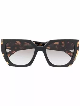 Prada Eyewear солнцезащитные очки в оправе 'кошачий глаз', коричневый