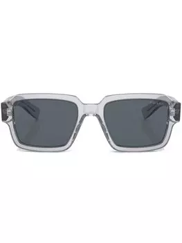 Prada Eyewear солнцезащитные очки в прозрачной оправе с логотипом, серый