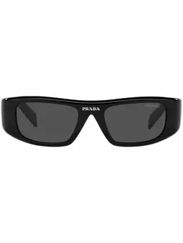 Prada Eyewear солнцезащитные очки в прямоугольной оправе, черный
