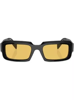 Prada Eyewear солнцезащитные очки в прямоугольной оправе, черный